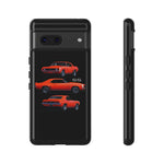 1969 Camaro SS Orange Triple View Muscle Car Tough Phone Case