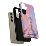 Praying Cherub Statue halo Vaporwave Aesthetic phone case