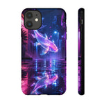 Neon Koi Reflection Vaporwave phone case | Tough Cover