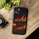 Black Charger Classic Muscle Flames Tough Phone Case Cover Gift