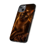 Burmese Golden Sable Portrait Art Tough Phone Case