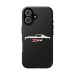 1970 Camaro Z28 White Silhouette Tough Phone Case Cover Gift