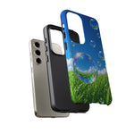 Bubbles Over Grass phone case | Tough Cover
