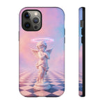 Praying Cherub Statue halo Vaporwave Aesthetic phone case