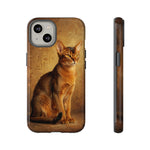 Abyssinian Warm Ticked Portrait Art Tough Phone Case