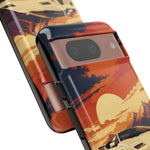 Retro Sunset Countach phone case | Sports car tough cover