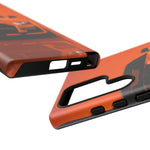 Orange Mustang Art Phone Case, GT500 American Muscle Car Tough Cover for Male
