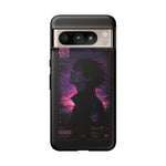 Melancholy Data Poster Phone Case, Glitch Anime Sky Tough Cover