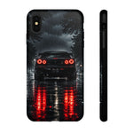 Night Rain R34 Skyline Car phone case | Sports Car Rear Lights, Reflective Road