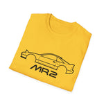 1991 MR2 SW20 Black Outline Silhouette Emblem Classic Car T-Shirt Fan Gift