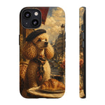 Poodle in Beret Phone Case | Vintage Paris Café Illustration