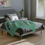 1968 Chevy C10 Pickup illustration Velveteen Microfiber Blanket | Retro Truck