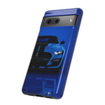 Blue Mustang Art Phone Case, GT500 American Muscle Car Tough Cover for Men