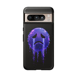 Glitch Sad Face Phone Case, Anime Melt Static Tough Cover