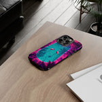 Neon Flamingo Pool Vaporwave Art Tough Phone Case