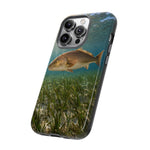 Redfish Phone Case, Seagrass Flat Underwater Art Cover
