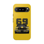 1969 Camaro Z28 Yellow Front View Muscle Car Tough Phone Case