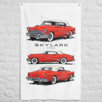 1953 Skylark Red White Top Banner 34x56 Garage Man Cave Wall Decor Gift