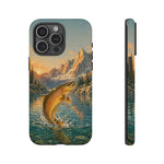 Leaping Golden Trout Lake Scene phone case | Tough Cover