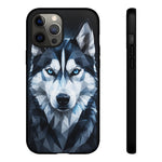 Siberian Husky Geometric Diamond Art Tough Phone Case