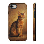 Abyssinian Warm Ticked Portrait Art Tough Phone Case