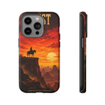 Western Sunset Cowboy Phone Case | Rugged Protective Cover