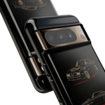 Trans Am Phone Case Black Gold, Three-View Vector Tough Cover
