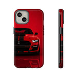 Red Mustang Art Phone Case, GT500 American Muscle Car Tough Cover