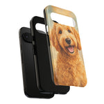 Goldendoodle Fluffy Curls Portrait Art Tough Phone Case