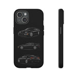 Black 300ZX Sports Car Tough Phone Case - Multi View