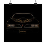 1978 Trans Am Poster Wall Art Print Classic Muscle Car Garage Decor Gift