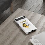 Z06 Corvette Phone Case, Yellow Sketch Reveal Chrome Cover