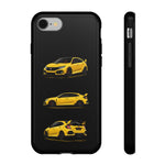 Yellow Type R Sports Car Phone Case Tough JDM Hot Hatch Multi View Print