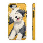 Sheepdog Hair Flip Phone Case Funny Dog Lover Gift