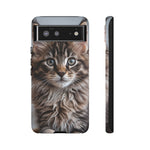 Maine Coon Kitten Phone Case, Tufted Ears Macro Portrait Cover