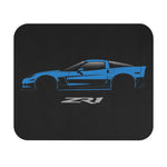 Blue C6 ZR1 Corvette Illustration Mouse Pad | Racing Car Desk Mat