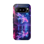 Neon Koi Reflection Vaporwave phone case | Tough Cover