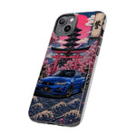 Bayside Blue Skyline Phone Case, Cherry Blossom Torii Tough Cover