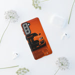 Orange Mustang Art Phone Case, GT500 American Muscle Car Tough Cover for Male