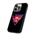Synthwave Sunset Triangle Phone Case Retro Vaporwave Case