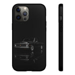 Black Classic C10 Truck Phone Case | Vintage Pickup Reflection, Minimal Auto Design