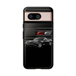 Black C6 Phone Case American Sports Car Tough Cover Gift