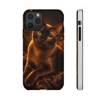 Burmese Golden Sable Portrait Art Tough Phone Case