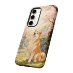 Akita under Cherry Blossoms Dog Breed Phone Case