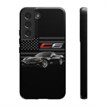 Black C6 Phone Case American Sports Car Tough Cover Gift