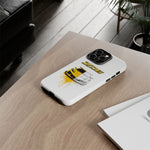 Z06 Corvette Phone Case, Yellow Sketch Reveal Chrome Cover