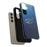 Yellowfin Tuna Phone Case, Deep Blue Water Tough Cover, Gift