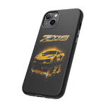 Z06 Corvette Phone Case, Yellow Neon Chrome Studio Cover