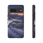 R34 GTR Skyline Snow Country Drift JDM Tough Phone Case