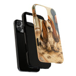 Guilty Basset Hound Phone Case, Muddy Watercolor Art Cover